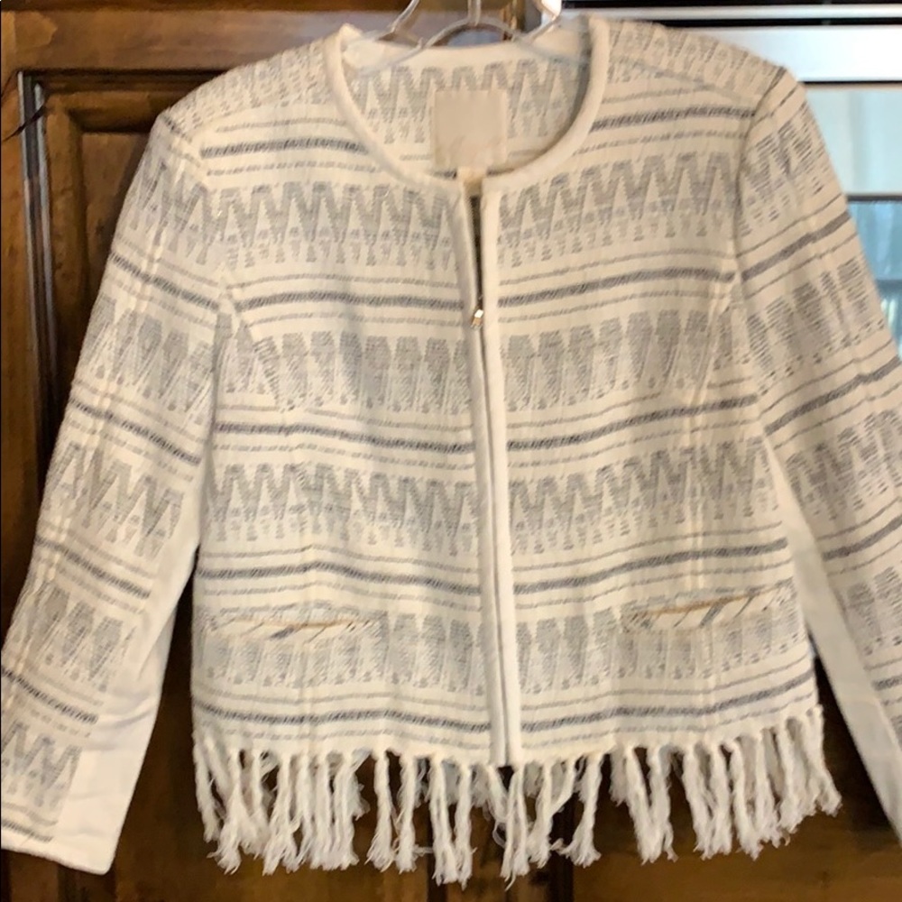 Maginn cropped fringe jacket for spring